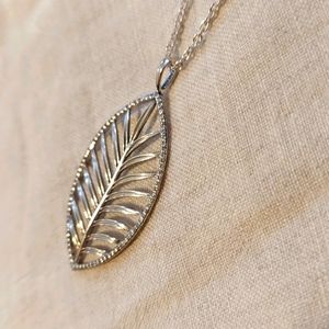 Pandora palm leaf pendant sterling silver cz